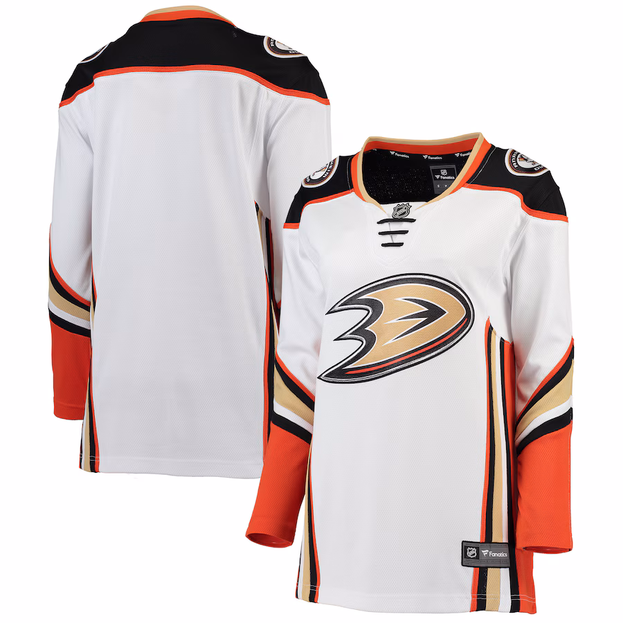 Women's Anaheim Ducks Fanatics White Away Breakaway Jersey - Puhuasuan
