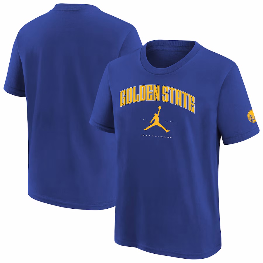 Youth Golden State Warriors Jordan Brand Royal Essential Cities T-Shirt - Puhuasuan