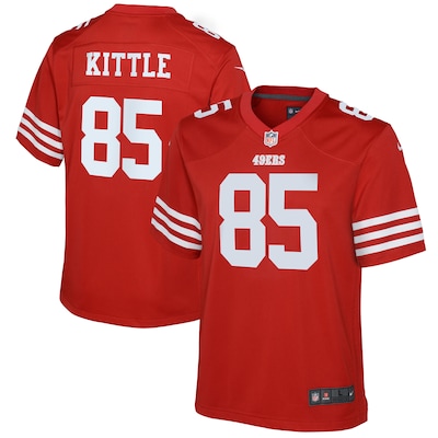 Youth San Francisco 49ers George Kittle Nike Scarlet Game Jersey - Puhuasuan