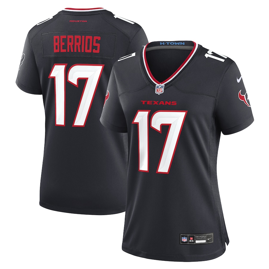 Women's Houston Texans Braxton Berrios Nike Navy Team Game Jersey - Puhuasuan