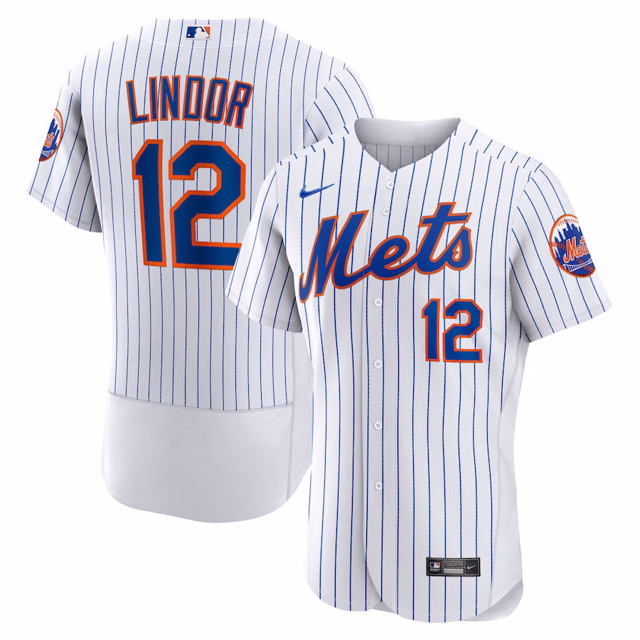 Men's New York Mets Francisco Lindor Nike White Home Authentic Player Jersey - Puhuasuan