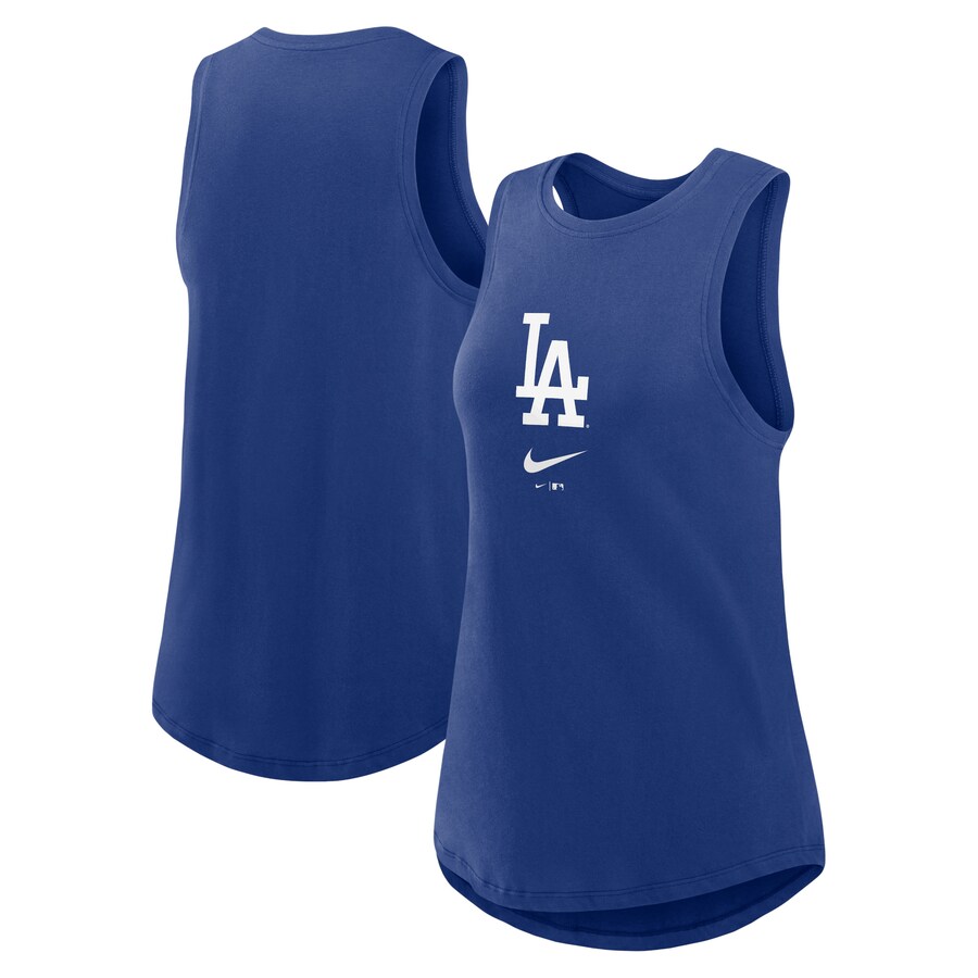Women's Los Angeles Dodgers Nike Royal Legacy Icon High Neck Performance Tank Top - Puhuasuan