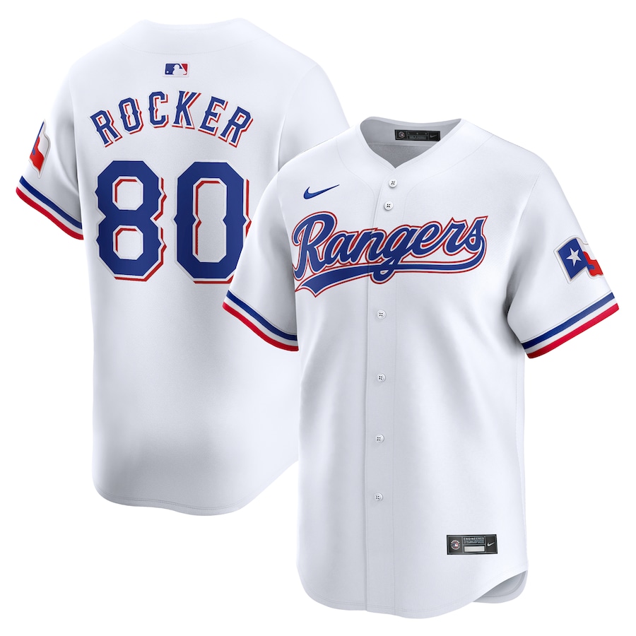 Men's Texas Rangers Kumar Rocker Nike White Home Limited Player Jersey - Puhuasuan