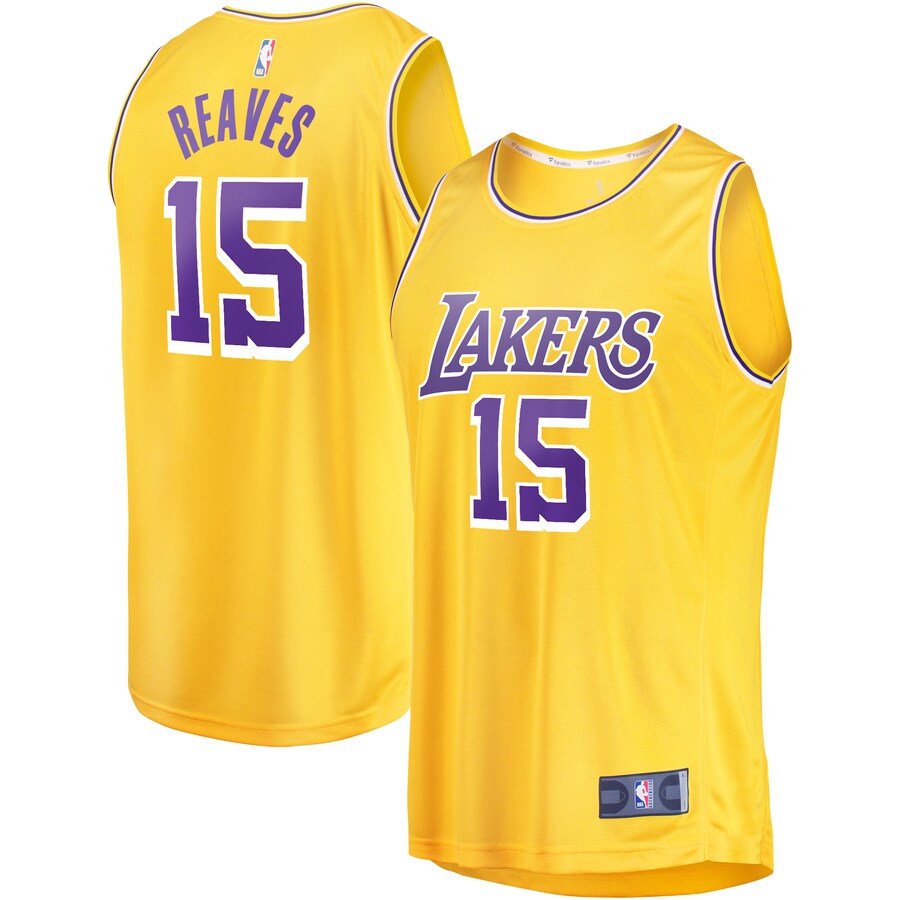 Youth Los Angeles Lakers Austin Reaves Fanatics Gold Fast Break Player Jersey - Icon Edition - Puhuasuan