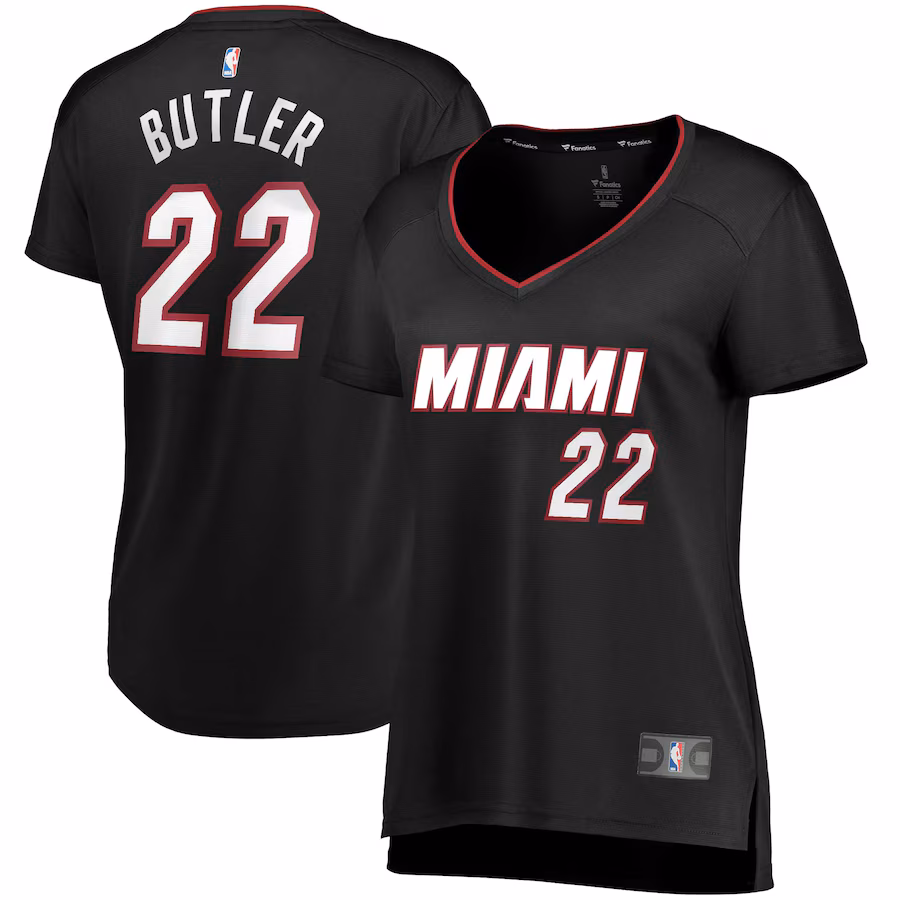 Women's Miami Heat Jimmy Butler Fanatics Black Fast Break Replica Player Jersey - Icon Edition - Puhuasuan