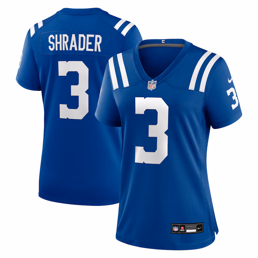 Women's Indianapolis Colts Spencer Shrader Nike Royal Team Game Jersey - Puhuasuan