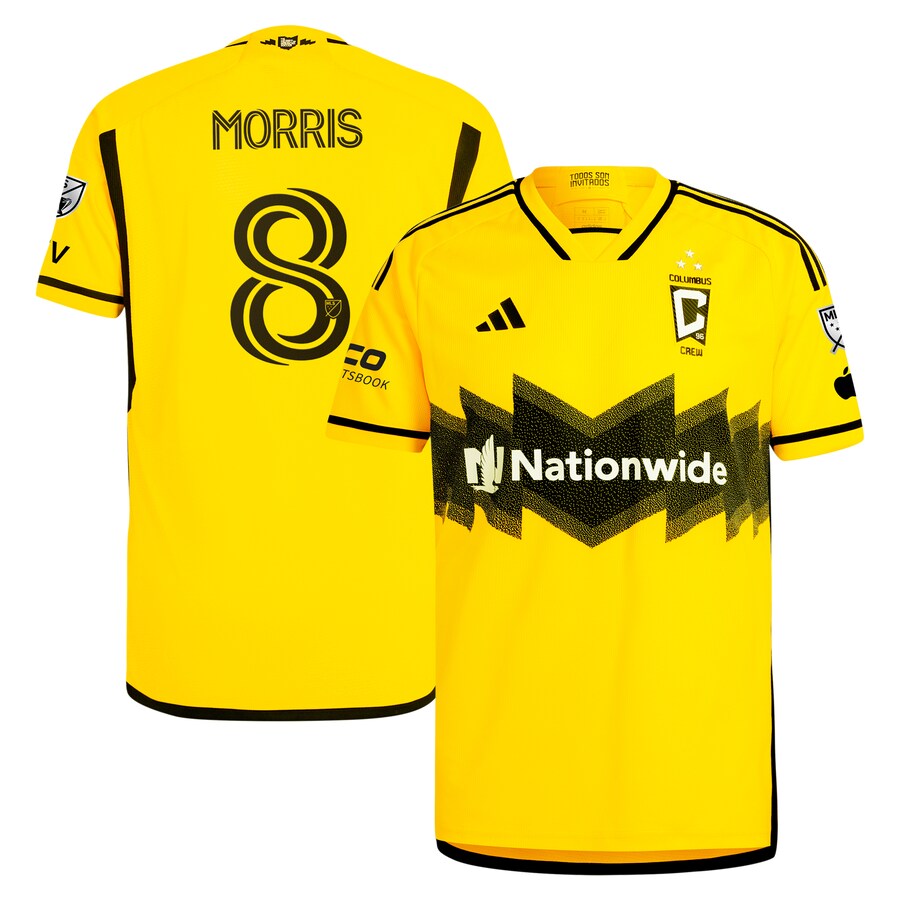 Men's Columbus Crew Aidan Morris adidas Yellow 2024 The Home Kit Authentic Player Jersey - Puhuasuan