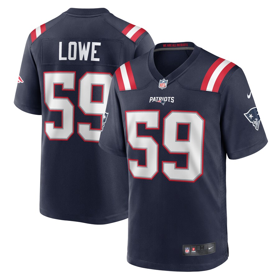 Men's New England Patriots Vederian Lowe Nike  Navy Team Game Jersey - Puhuasuan