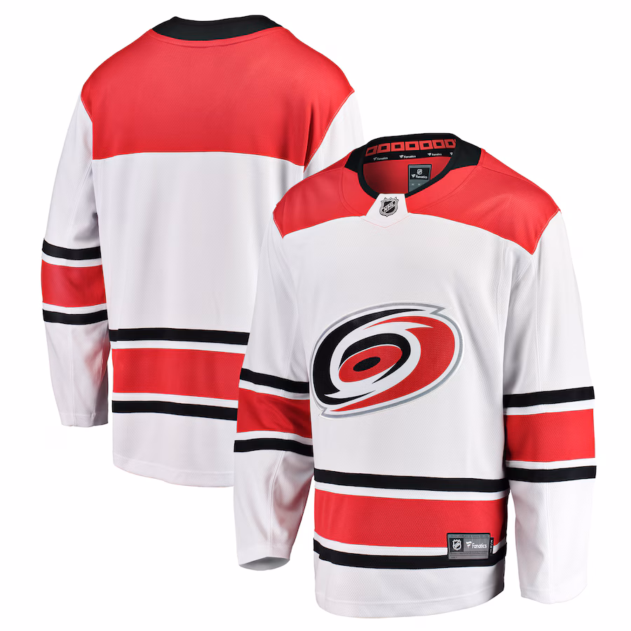 Youth Carolina Hurricanes Fanatics White Away Breakaway Jersey - Puhuasuan