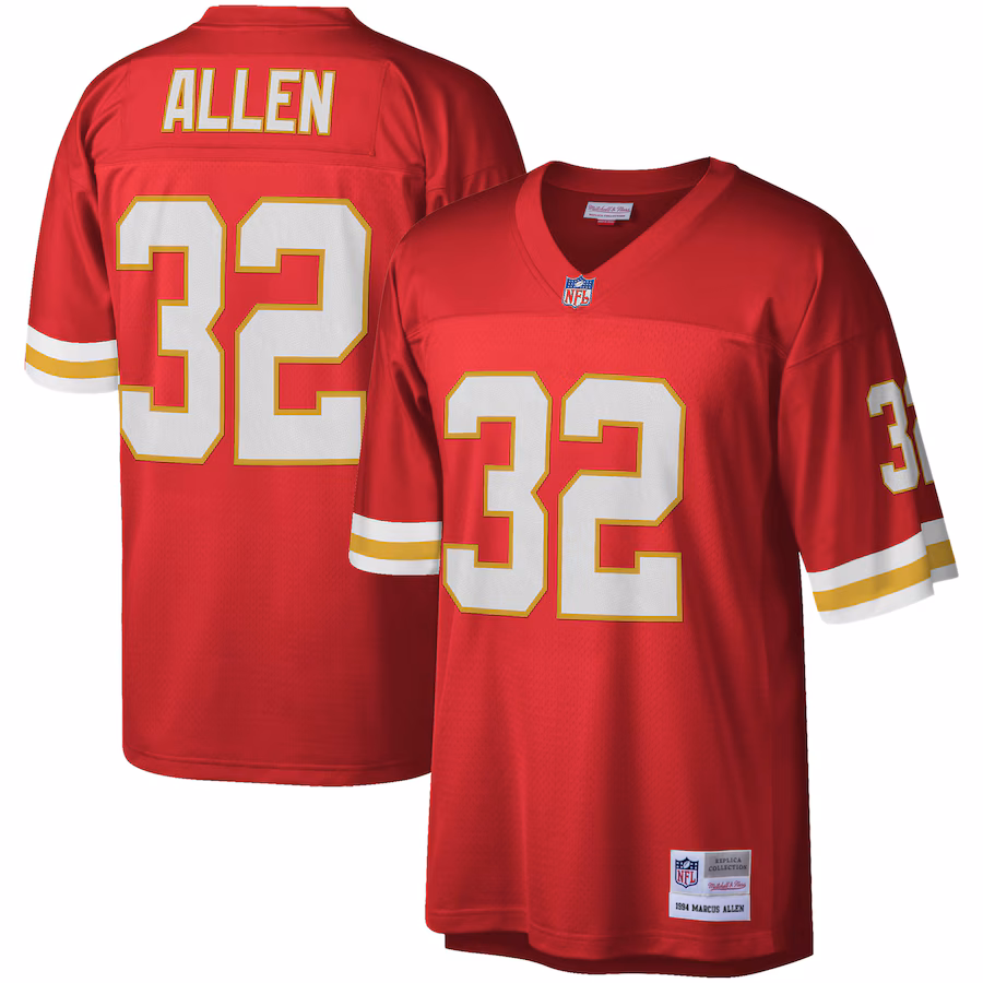Men's Kansas City Chiefs Marcus Allen Mitchell & Ness Red Legacy Replica Jersey - Puhuasuan