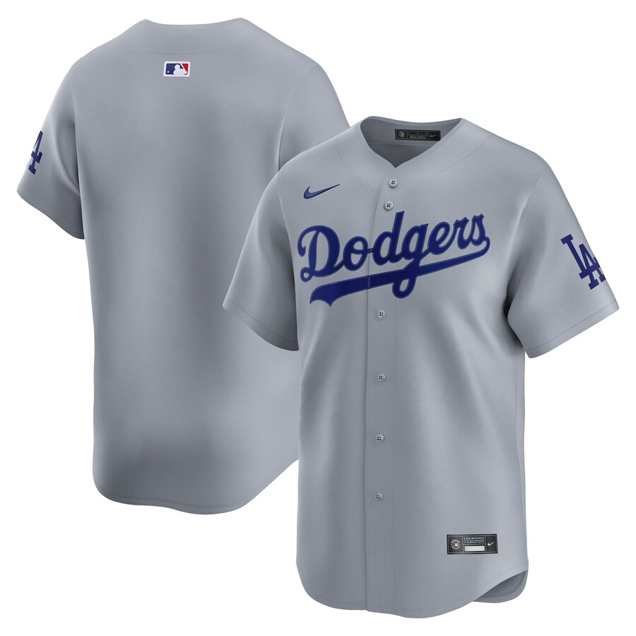 Men's Los Angeles Dodgers Nike Gray Alternate Limited Jersey - Puhuasuan