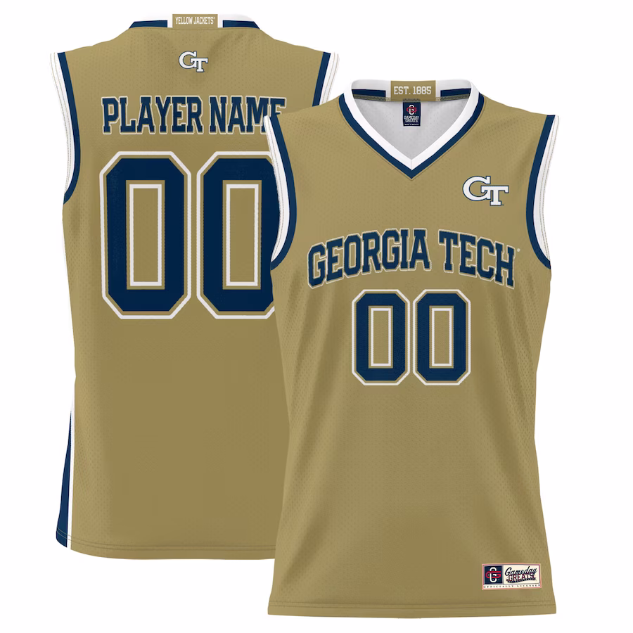 Georgia Tech Yellow Jackets GameDay Greats Youth NIL Pick-A-Player Women's Lightweight Basketball Jersey - Gold - Puhuasuan