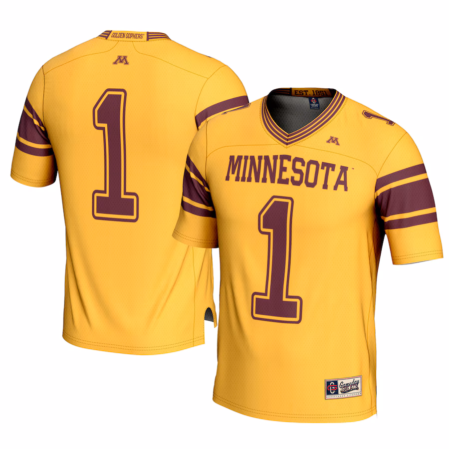 Youth GameDay Greats #1 Gold Minnesota Golden Gophers Football Jersey - Puhuasuan