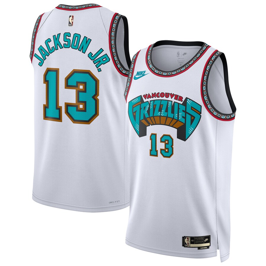 Unisex Memphis Grizzlies Jaren Jackson Jr. Nike White 2024/25 Swingman Jersey - Classic Edition - Puhuasuan