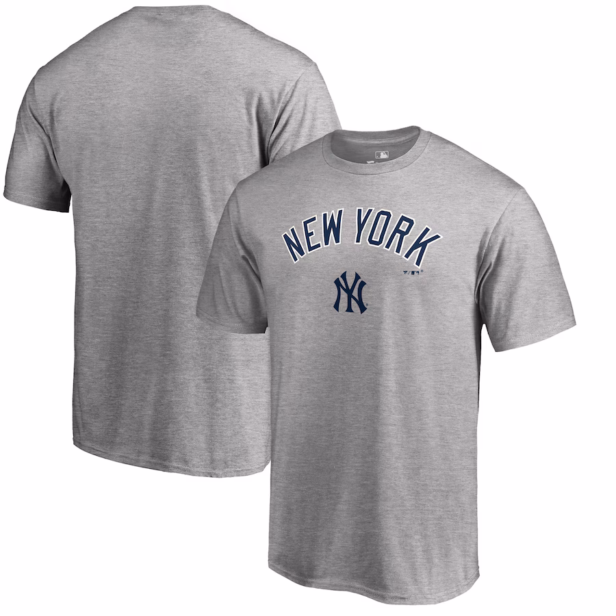 Men's New York Yankees Heathered Gray Team Lockup T-Shirt - Puhuasuan