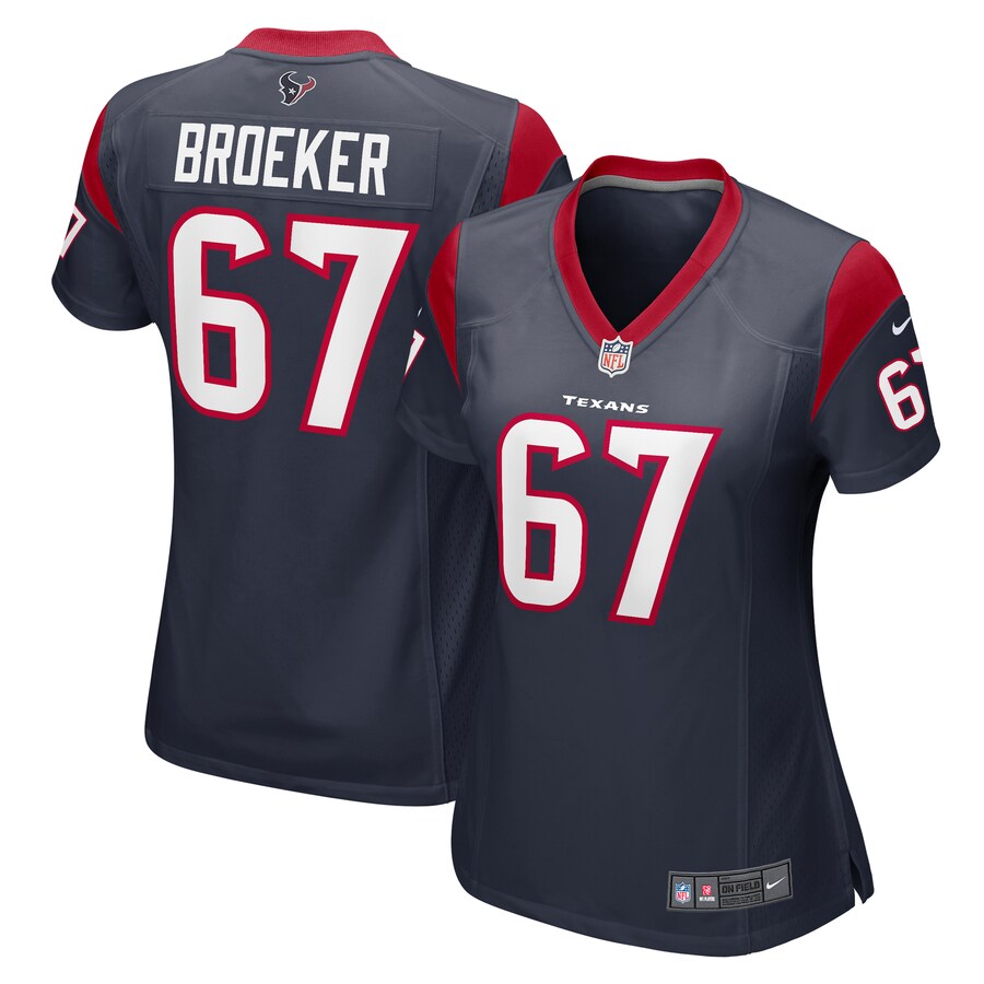 Women's Houston Texans Nick Broeker Nike  Navy Team Game Jersey - Puhuasuan