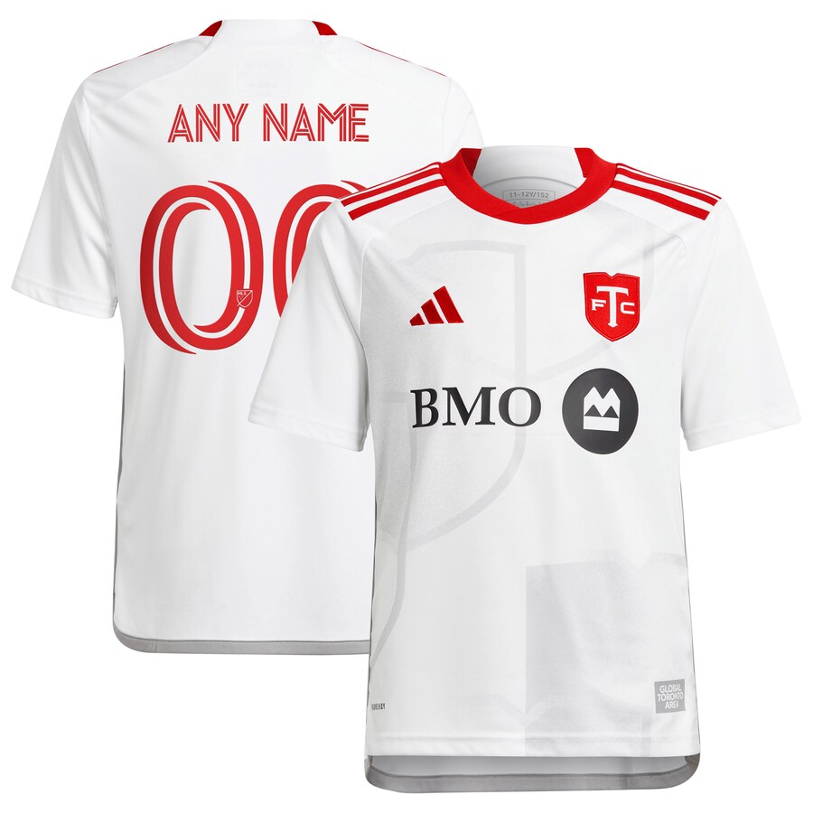 Youth Toronto FC  adidas White 2024 GTA Kit Replica Custom Jersey - Puhuasuan