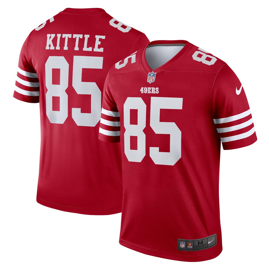 Men's San Francisco 49ers George Kittle Nike Scarlet Team Legend Player Performance Top - Puhuasuan