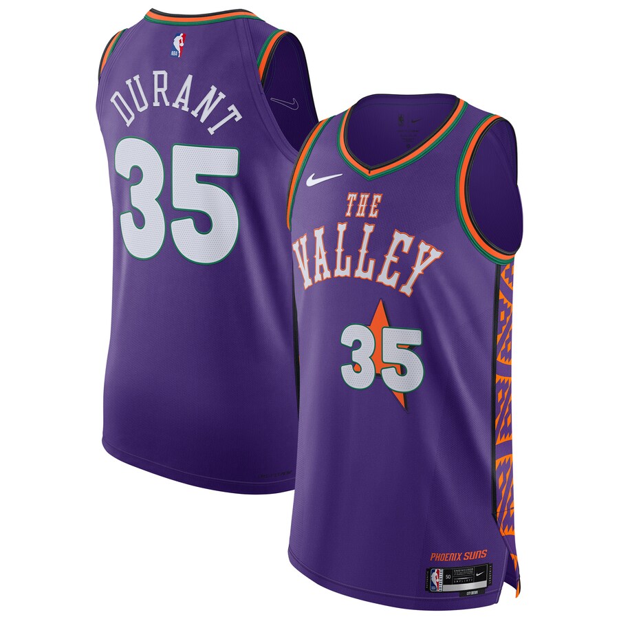Men's Phoenix Suns Kevin Durant Nike Purple 2024/25 Authentic Player Jersey - City Edition - Puhuasuan