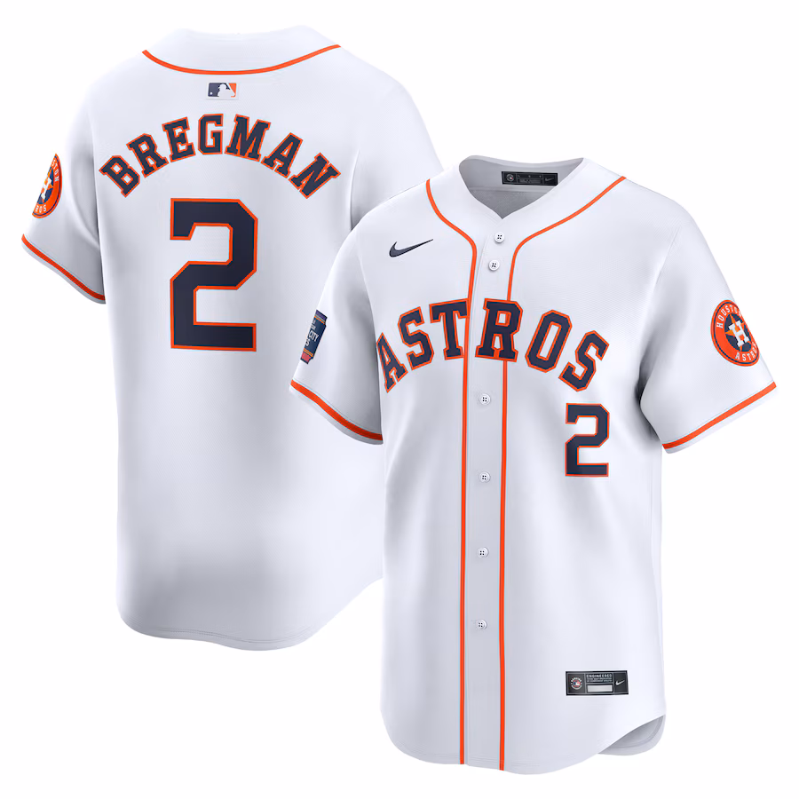 Men's Houston Astros Alex Bregman Nike White 2024 MLB World Tour Mexico City Series Home Limited Player Jersey - Puhuasuan