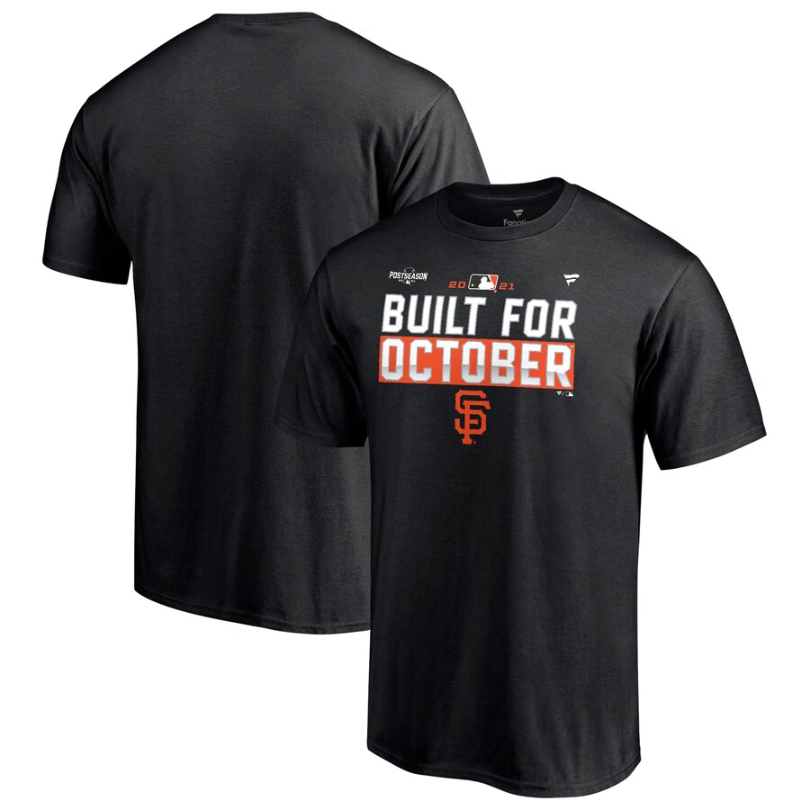 Men's San Francisco Giants Fanatics Black 2021 Postseason Locker Room T-Shirt - Puhuasuan