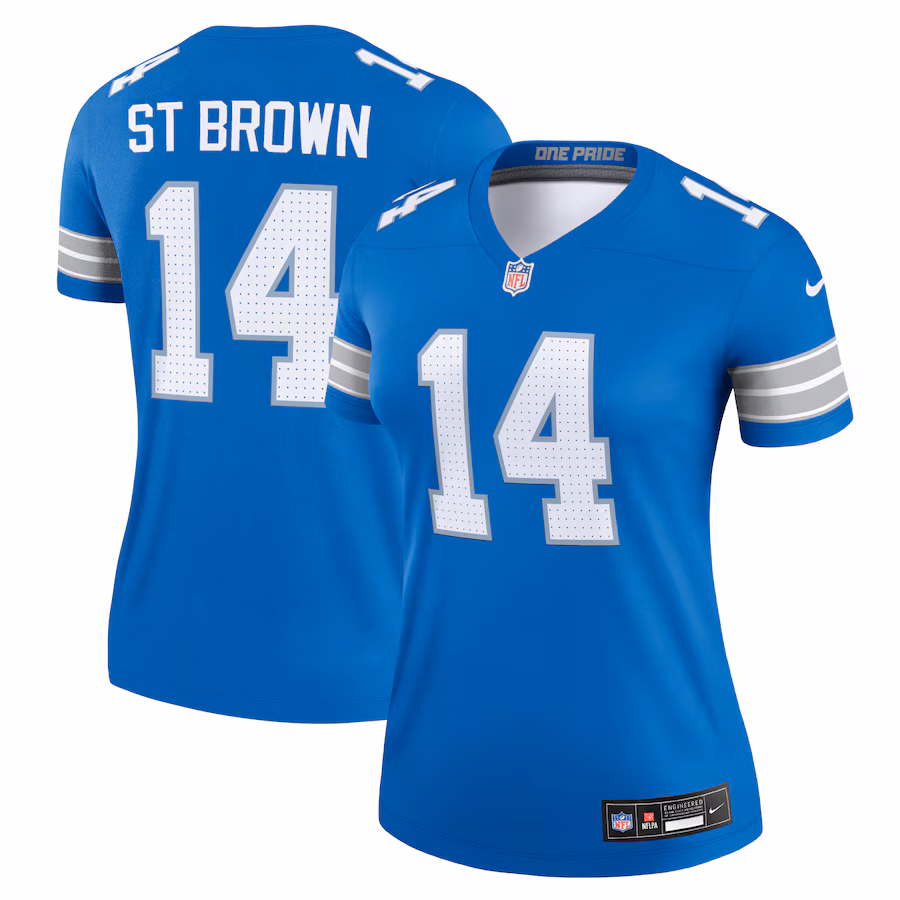 Women's Detroit Lions Amon-Ra St. Brown Nike Blue Legend Jersey - Puhuasuan