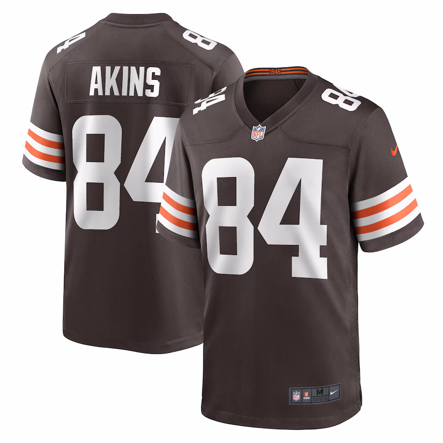 Men's Cleveland Browns Jordan Akins Nike  Brown Team Game Jersey - Puhuasuan