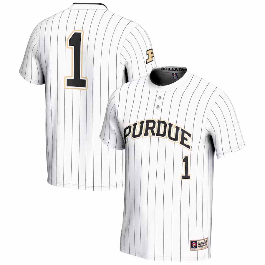 Youth GameDay Greats #1 White Purdue Boilermakers Lightweight Softball Jersey - Puhuasuan