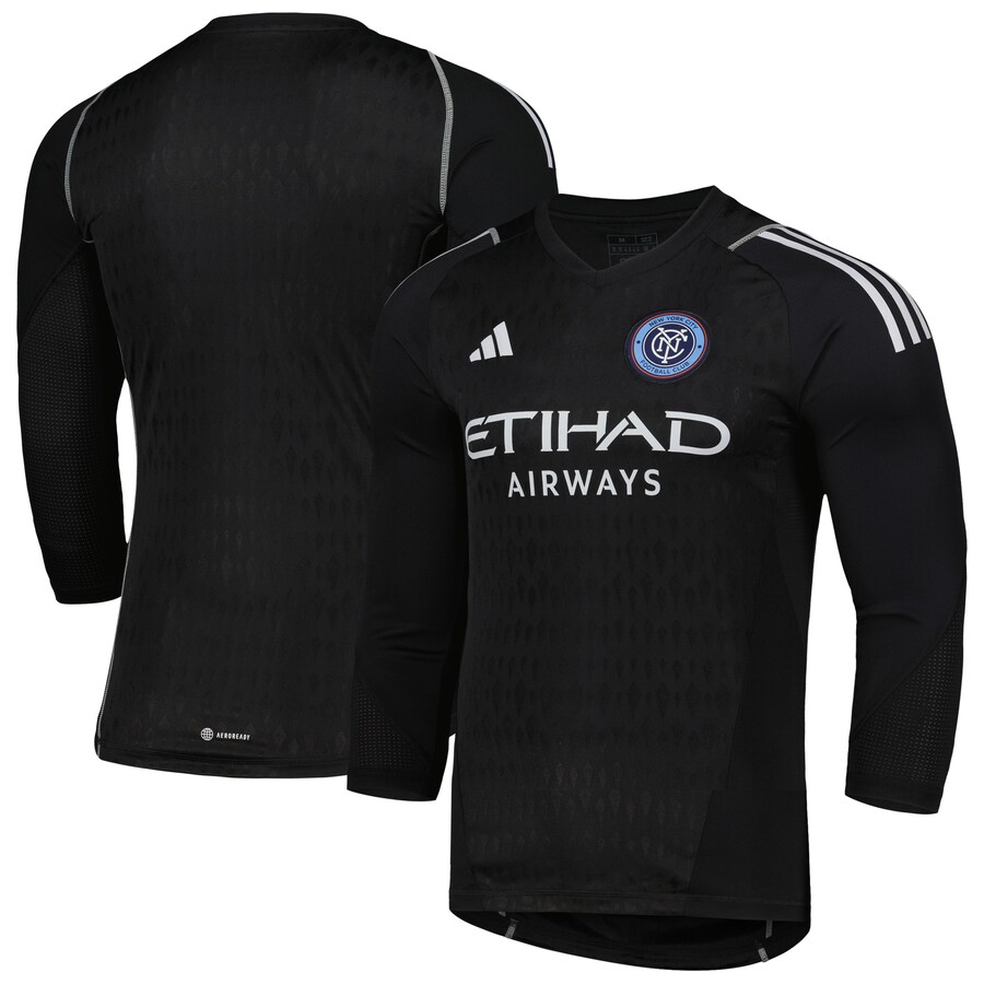 Men's New York City FC adidas Black 2023 Goalkeeper Long Sleeve Replica Jersey - Puhuasuan