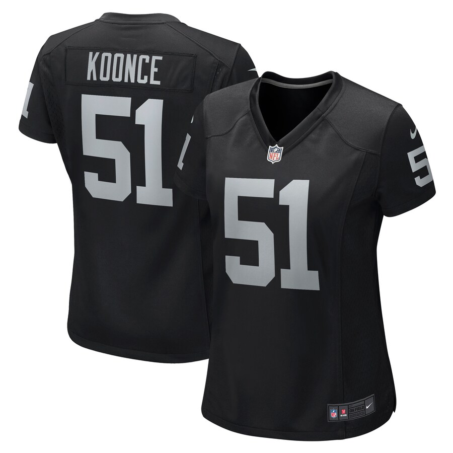 Women's Las Vegas Raiders Malcolm Koonce Nike Black Game Jersey - Puhuasuan