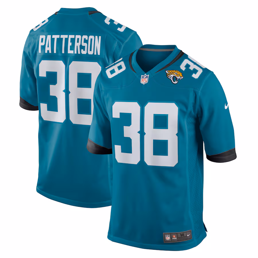 Men's Jacksonville Jaguars Riley Patterson Nike  Teal Team Game Jersey - Puhuasuan