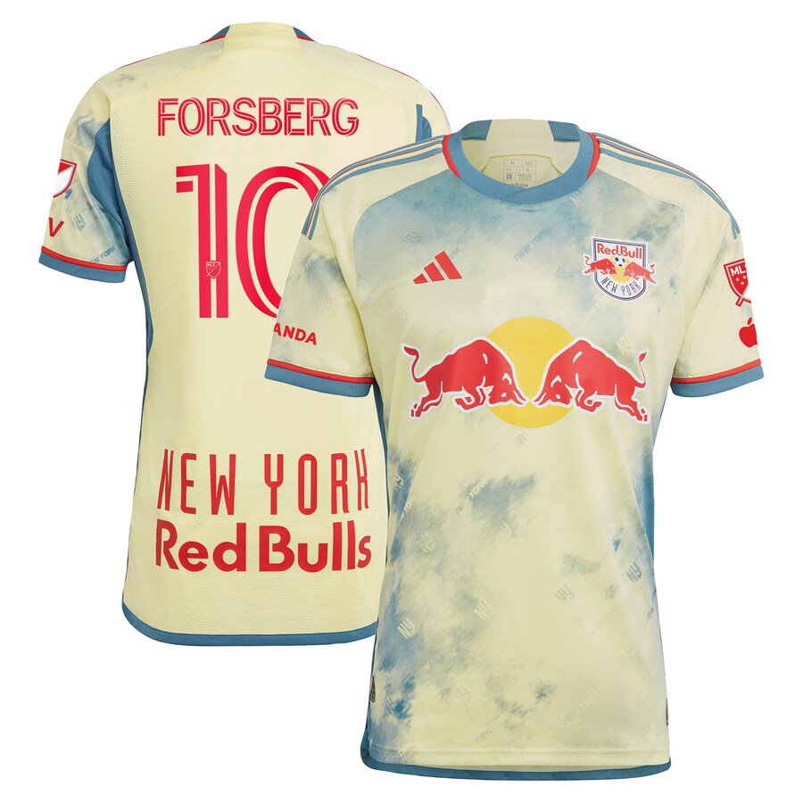 Men's New York Red Bulls Emil Forsberg adidas Yellow 2024 Daniel Patrick Kit Authentic Player Jersey - Puhuasuan