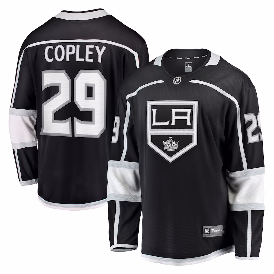 Men's Los Angeles Kings Pheonix Copley Fanatics Black Home Breakaway Jersey - Puhuasuan