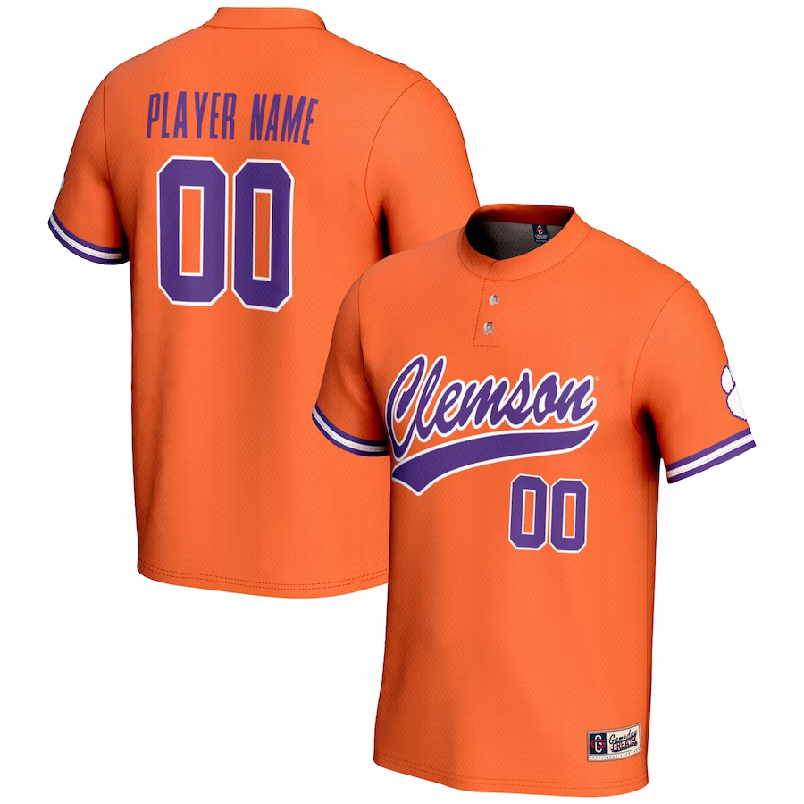 Clemson Tigers GameDay Greats Unisex NIL Pick-A-Player Lightweight Softball Jersey - Orange - Puhuasuan