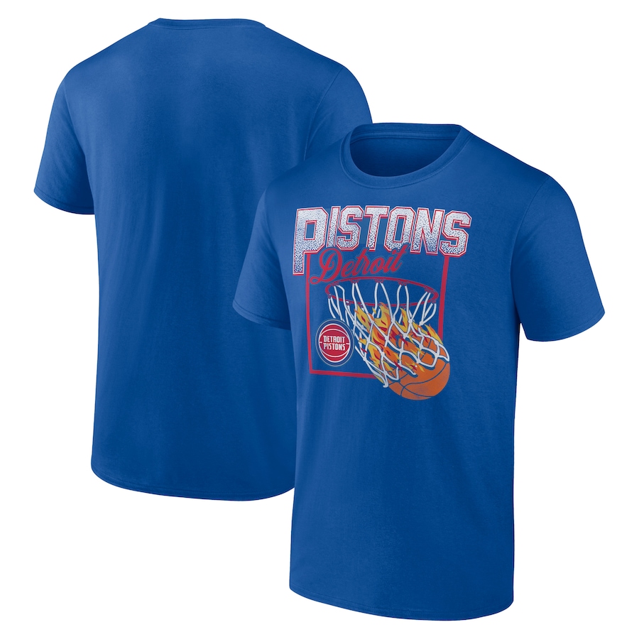 Men's Detroit Pistons Blue Alley Oop T-Shirt - Puhuasuan
