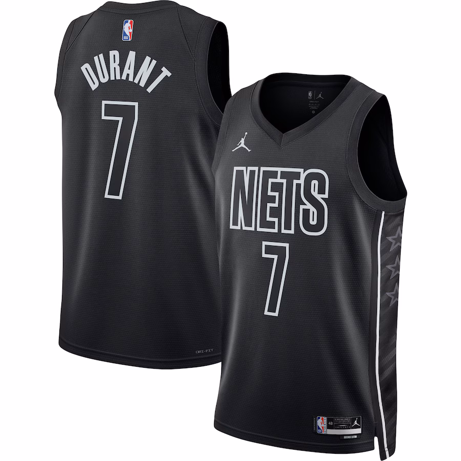 Unisex Brooklyn Nets Kevin Durant Jordan Brand Black Swingman Jersey - Statement Edition - Puhuasuan