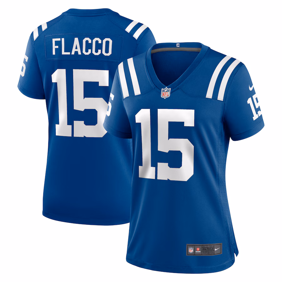 Women's Indianapolis Colts Joe Flacco Nike  Royal Game Jersey - Puhuasuan