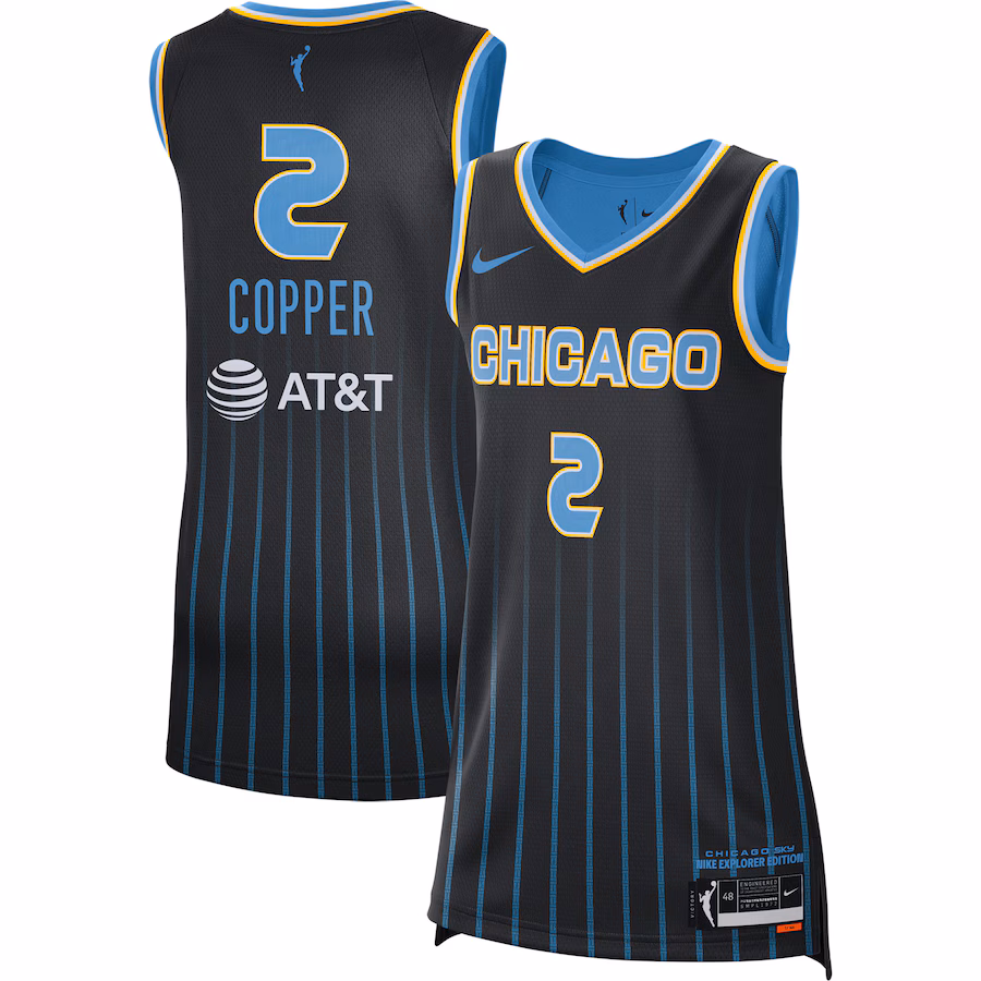 Unisex Chicago Sky Kahleah Copper Nike Black 2021 Explorer Edition Victory Player Jersey - Puhuasuan