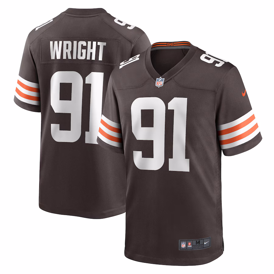 Men's Cleveland Browns Alex Wright Nike  Brown Team Game Jersey - Puhuasuan