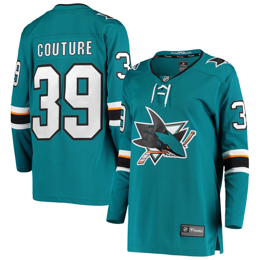 Women's San Jose Sharks Logan Couture Fanatics Branded Teal Breakaway Home Player Jersey - Puhuasuan