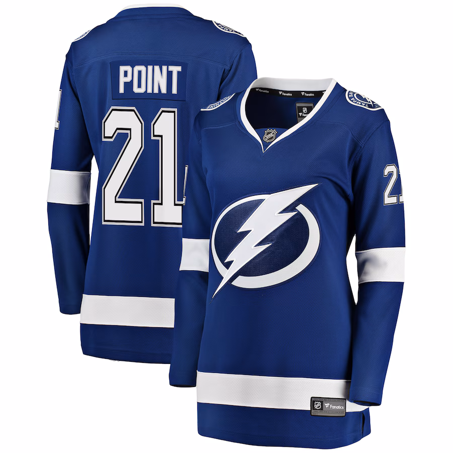 Women's Tampa Bay Lightning Brayden Point Fanatics Blue Breakaway Player Jersey - Puhuasuan
