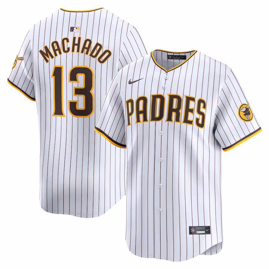 Men's San Diego Padres Manny Machado Nike White Home Limited Player Jersey - Puhuasuan