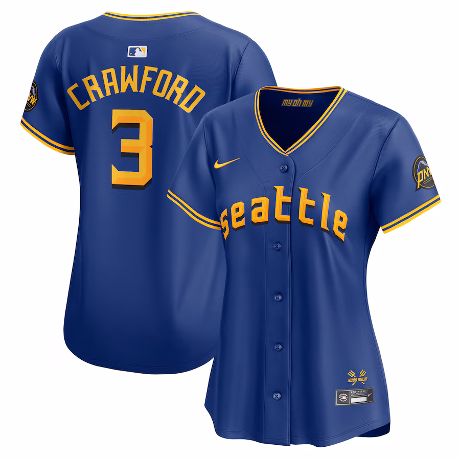 Women's Seattle Mariners J.P. Crawford Nike Royal City Connect Limited Player Jersey - Puhuasuan