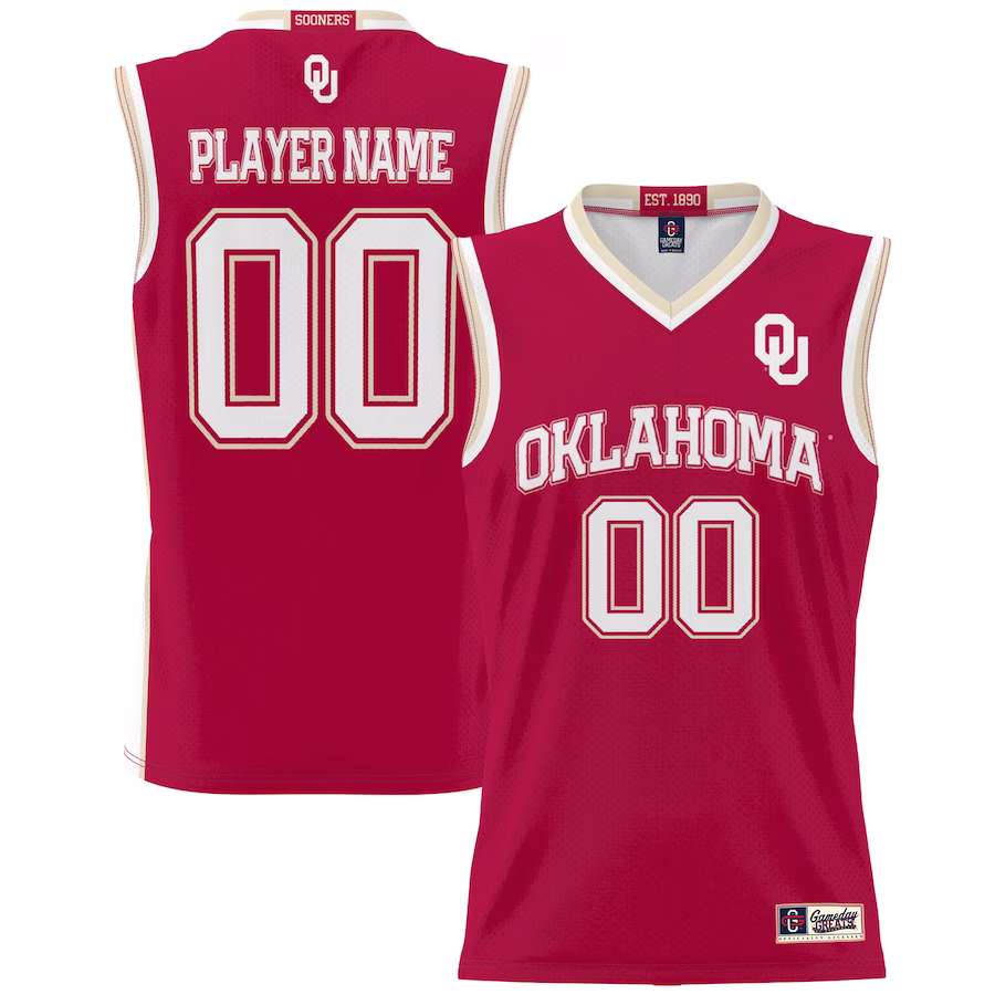 Oklahoma Sooners GameDay Greats Men's NIL Pick-A-Player Lightweight Basketball Jersey - Red - Puhuasuan