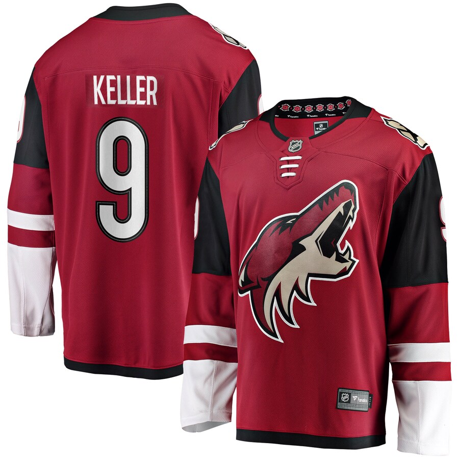 Men's Arizona Coyotes Clayton Keller Fanatics Branded Garnet Home Premier Breakaway Player Jersey - Puhuasuan