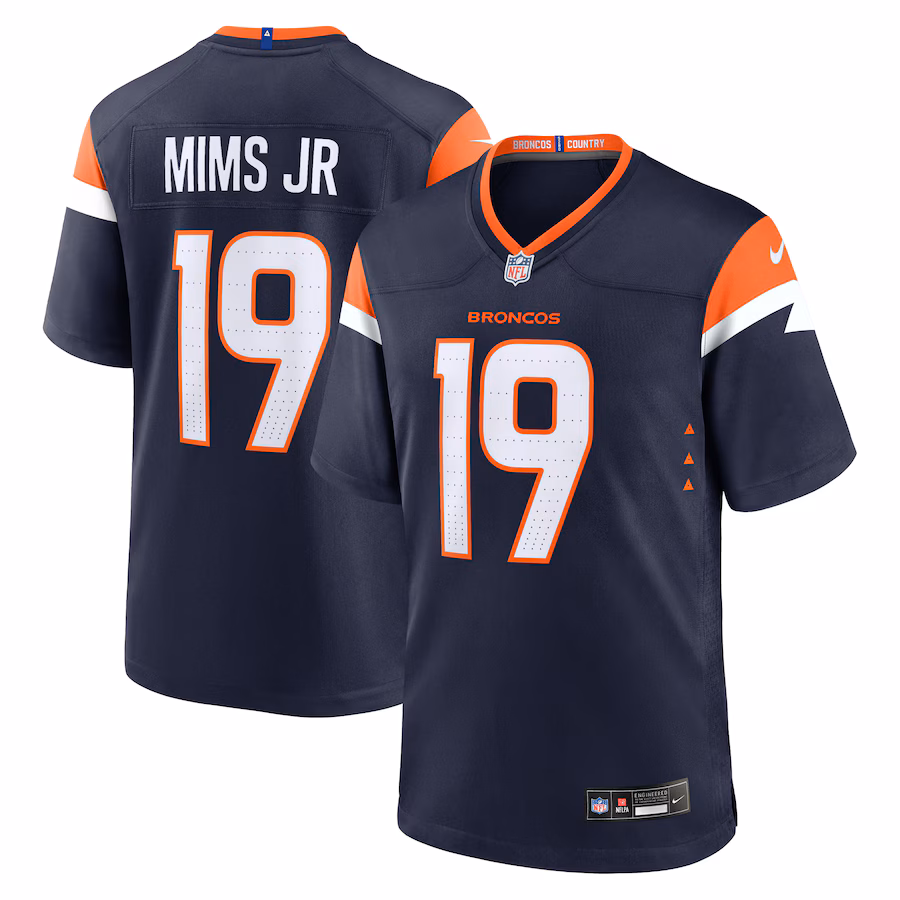 Men's Denver Broncos Marvin Mims Jr Nike Navy Alternate Game Jersey - Puhuasuan