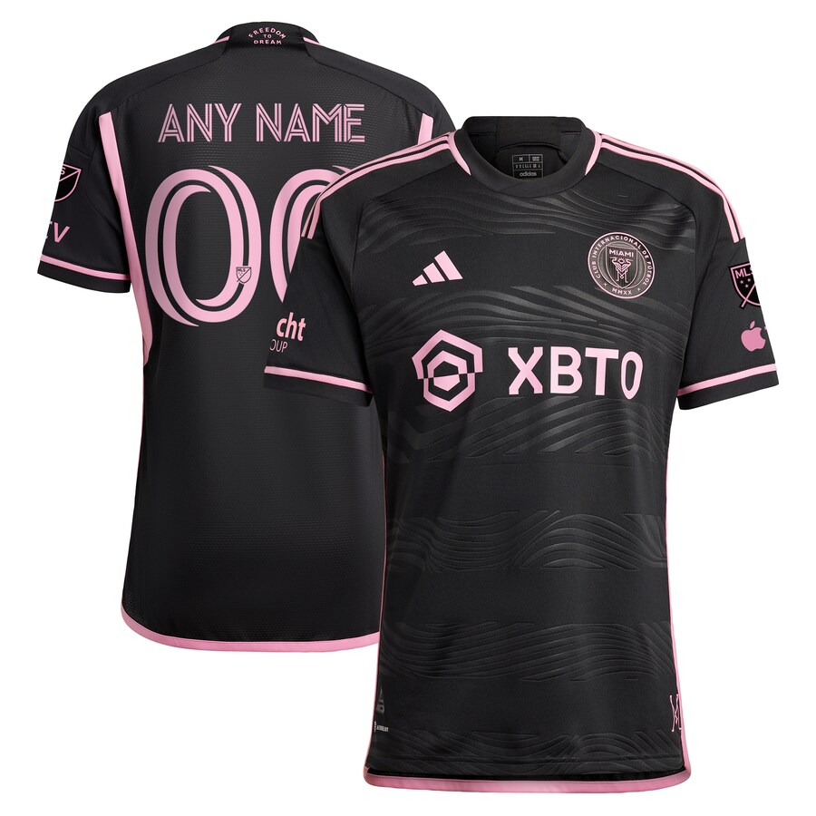 Men's Inter Miami CF adidas Black 2023 La Noche Authentic Custom Jersey - Puhuasuan