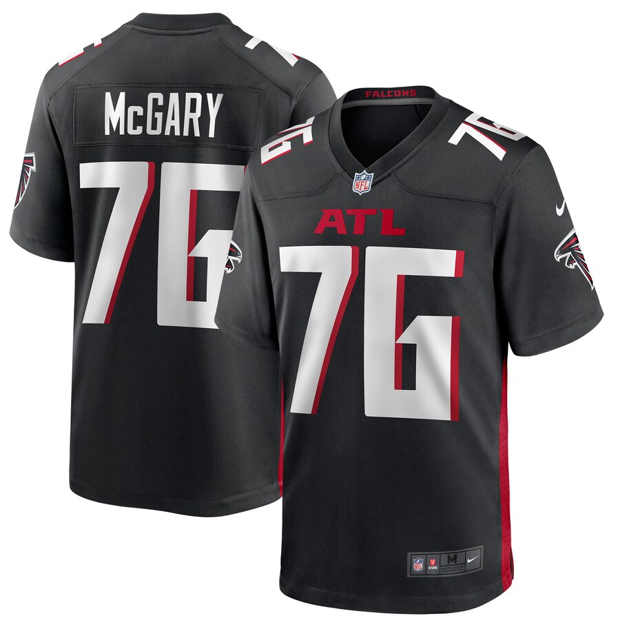 Men's Atlanta Falcons Kaleb McGary Nike Black Game Jersey - Puhuasuan