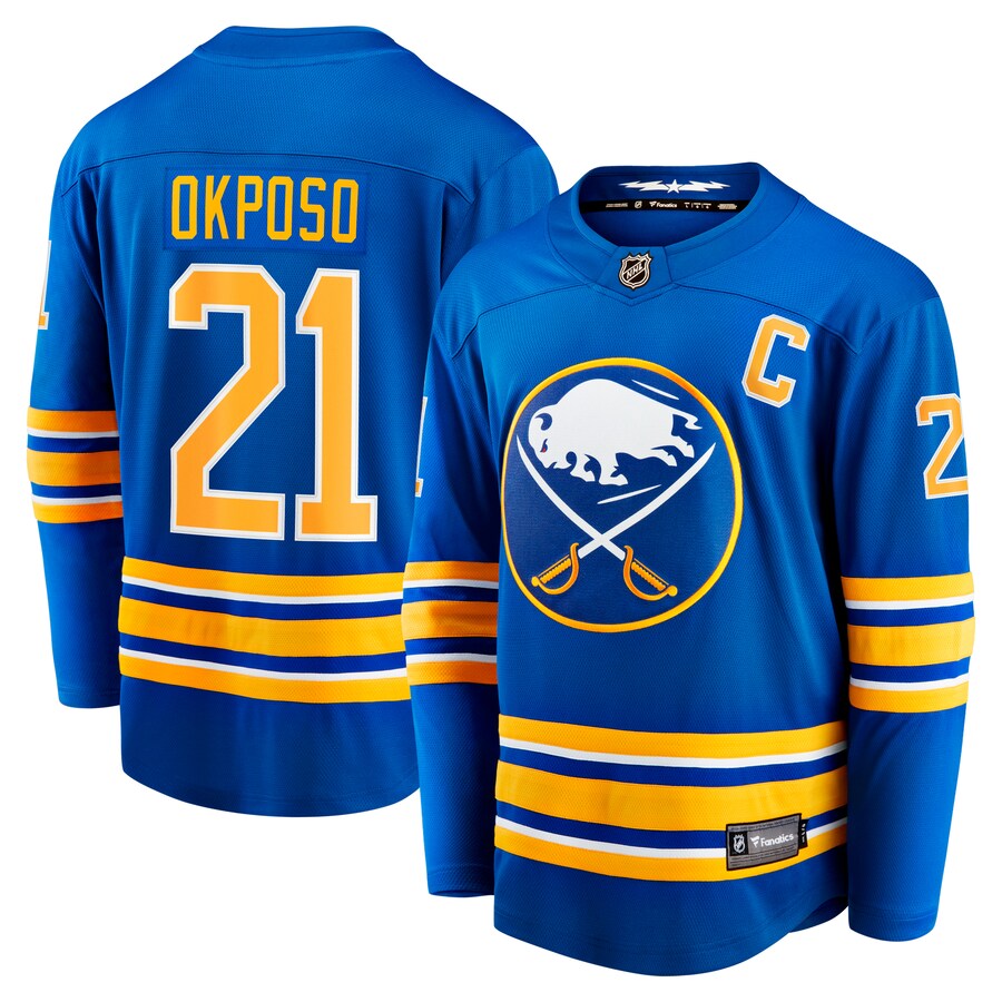Men's Buffalo Sabres Kyle Okposo Fanatics Branded Royal Home Breakaway Jersey - Puhuasuan