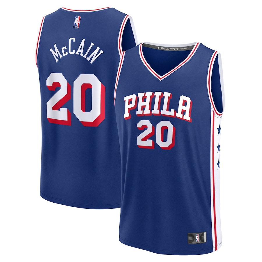 Men's Philadelphia 76ers Jared McCain Fanatics Royal 2024 NBA Draft Fast Break Player Jersey - Icon Edition - Puhuasuan
